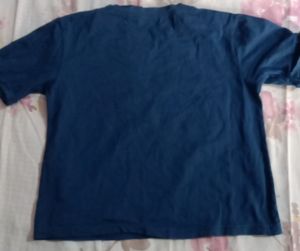 sequin design navy blue crop top