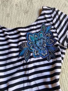 y2k stripped fitted vintage top