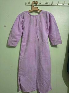 Light Purple Striped Kurta