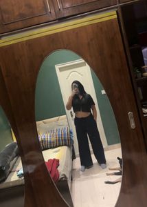 Comfortable Navy Blue Wide-Leg Pants