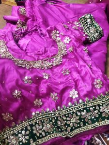 Brand New Lahnga With Patti Work. It's New. Wear Only One Time In My Reception.