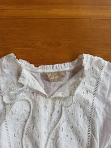Boho White Embroidered Tassel Kurta