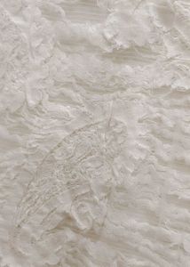 Textured Paisley Devore  White Tee