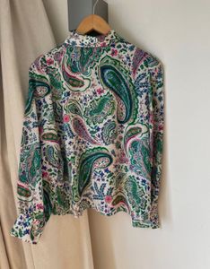 Zara Paisley Print Button-Up Shirt