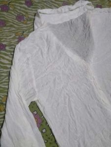 White Collared Button-Down Tunic