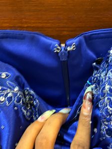Stunning Royal Blue Embellished Mini Dress