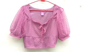Cute Purple Puff Sleeve Top 💜🎀