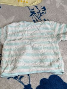 baby cord set 3-9months green white strips