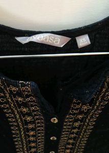 Embroidered Black Kurti