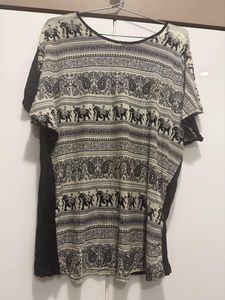 Bohemian Elephant Print top
