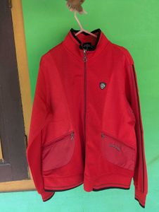 Men's Retro y2k style cropped Red Sports Jacket❣️�
