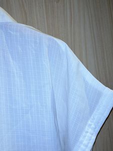 White Self Design Top From Imfashini