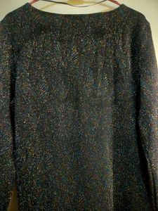 Sparkly Black Long Sleeve Dress