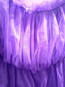 Sheer Lavender Off-Shoulder Top