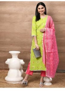 Vibrant Kurta Set with Dupatta