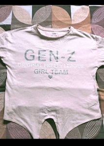 Gen-Z Graphic Tie-Front T-Shirt