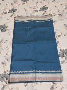 Teal Blue Traditional Woven Saree