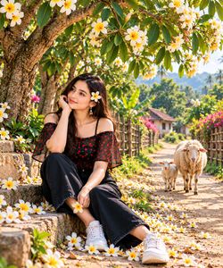 Chic Off-Shoulder Red Floral Top