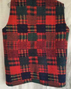 Vintage Plaid Wool Vest