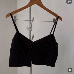 Pinstripe Corset Top
