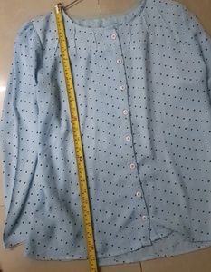 Sky Blue Dotted Daily Wear Top