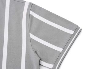 Men's Grey Striped Polo T-Shirt