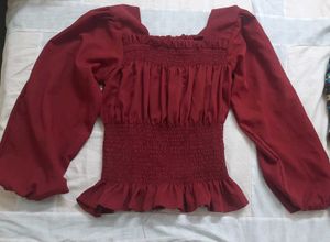 Chic Smocked Square Neck Top