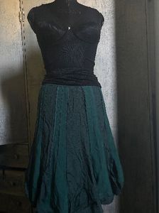 combo of corset top and skirt