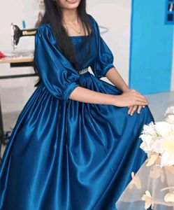 Stunning Teal Off-Shoulder Gown