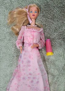 Vintage kissings Barbie Doll in Pink Floral Dress