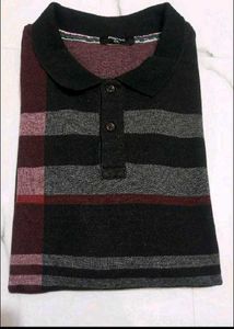 Men's Polo 6xl t-Shirt with Plaid Detail