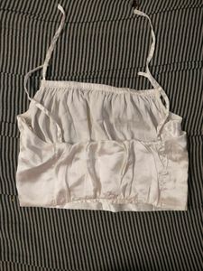 White satin top
