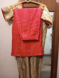 Gold Kurta with Plazo Pajama combo