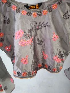 Grey Silk Blouse