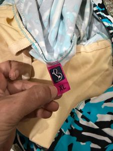 Blue Swim Dress with built in shorts - XL