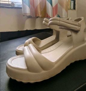 Stylish Beige Platform Sandals