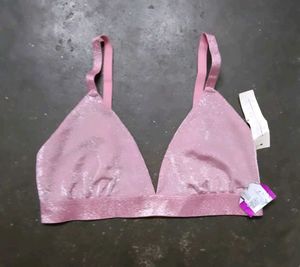 Sparkly Pink Triangle Bra