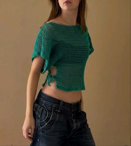 Off shoulder crochet top