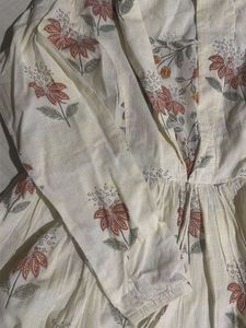 Floral Print Cotton Kurta