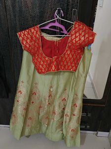 Embroidered Lehenga Skirt With Blouse And Duppata