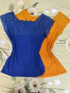 Pack of 2 Lace Trimmed Tops