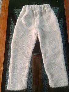 Cozy Cream Fuzzy winter pants.