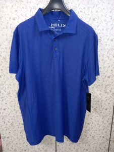 Men's Blue Helix Polo t-shirt