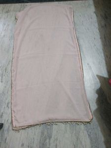 Elegant Pink Dupatta with Beadwork
