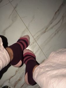 pink Ankle Socks with Crest