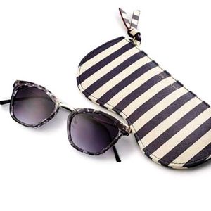 Stylish Sunglasses with Striped Case