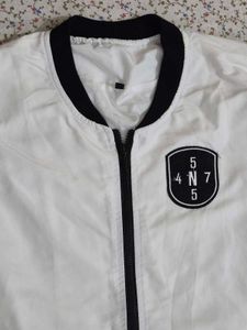 White Bomber Jacket 🔥 100% Unused