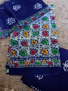 Beautiful Blue Batik Dress Material