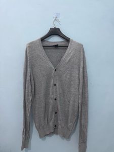 Gray Cardigan Sweater