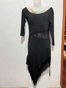 Black Fringe Dance Dress